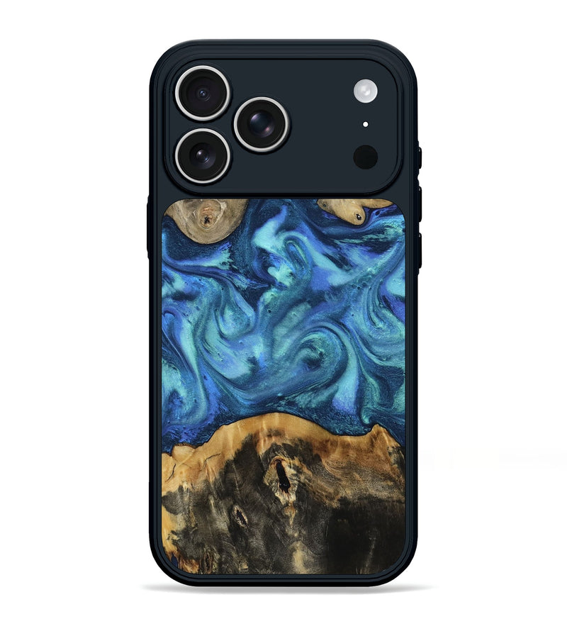 iPhone 17 Pro Max Wood Phone Case - Kiarra (Blue, 809149)