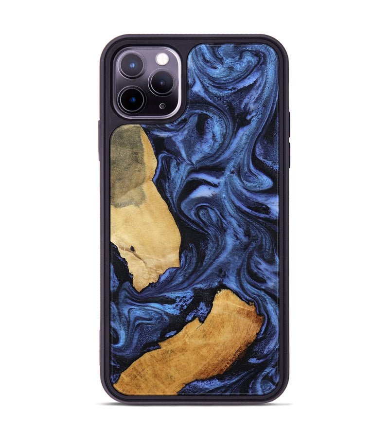 iPhone 11 Pro Max Wood Phone Case - Gaye (Blue, 809151)