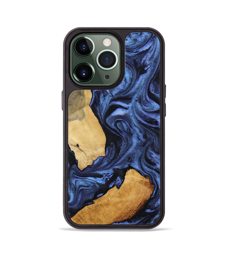 iPhone 13 Pro Wood Phone Case - Gaye (Blue, 809151)