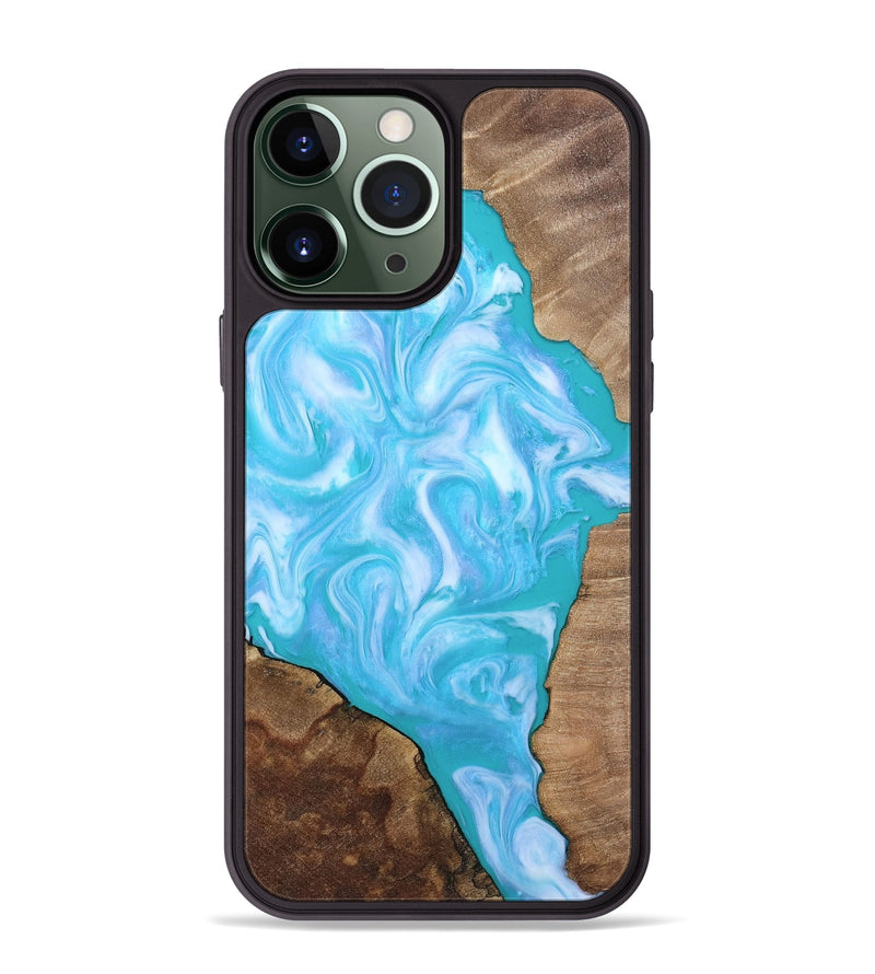 iPhone 13 Pro Max Wood Phone Case - Baylee (Blue, 809155)