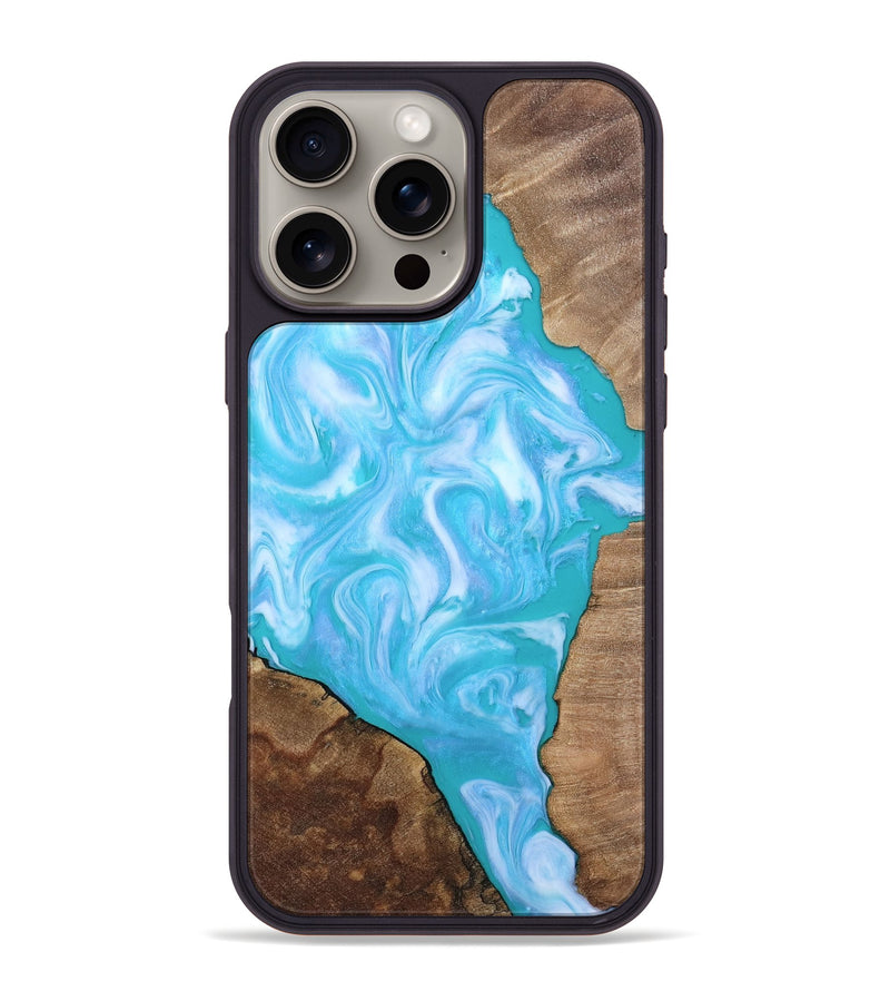 iPhone 16 Pro Max Wood Phone Case - Baylee (Blue, 809155)