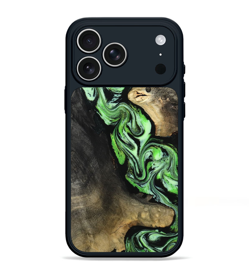 iPhone 17 Pro Max Wood Phone Case - Aiden (Green, 809156)