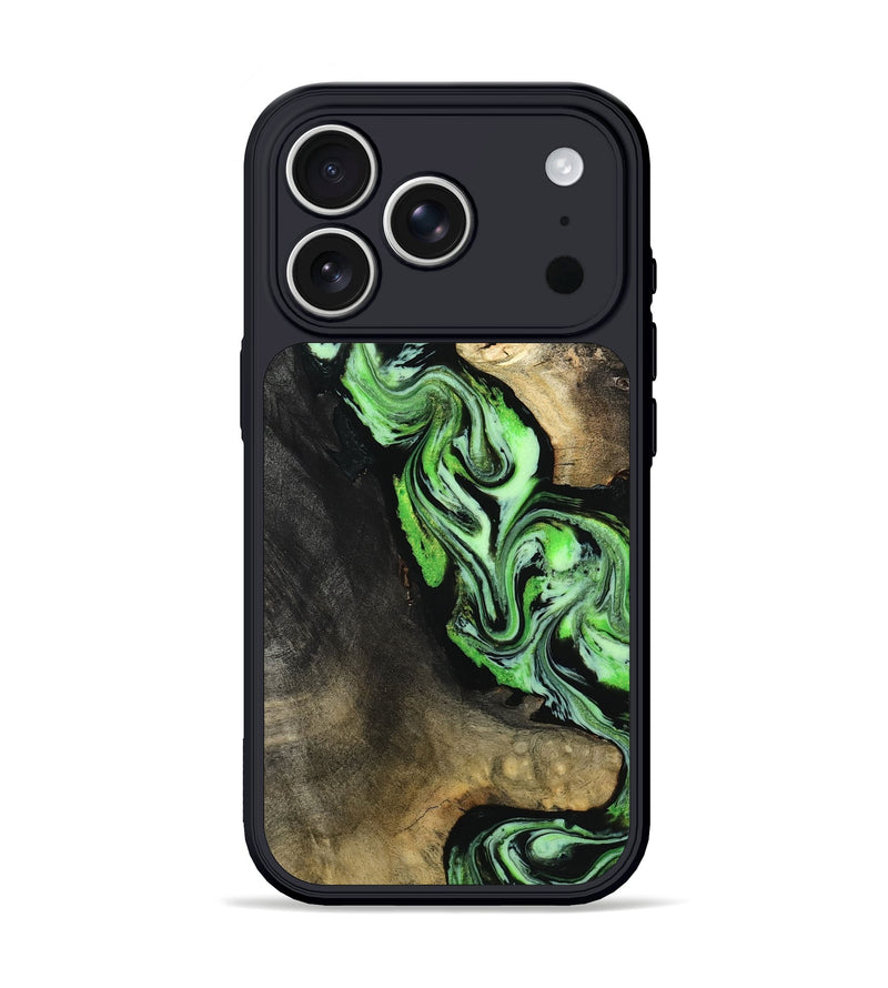 iPhone 17 Pro Wood Phone Case - Aiden (Green, 809156)
