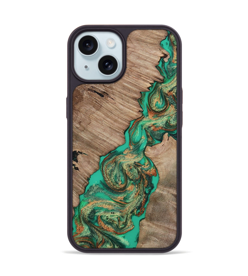 iPhone 15 Wood Phone Case - Josue (Green, 809157)
