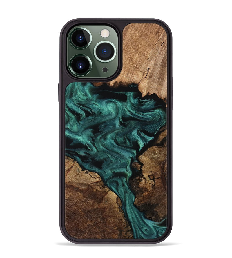 iPhone 13 Pro Max Wood Phone Case - Ima (Ancient Olive, 809158)