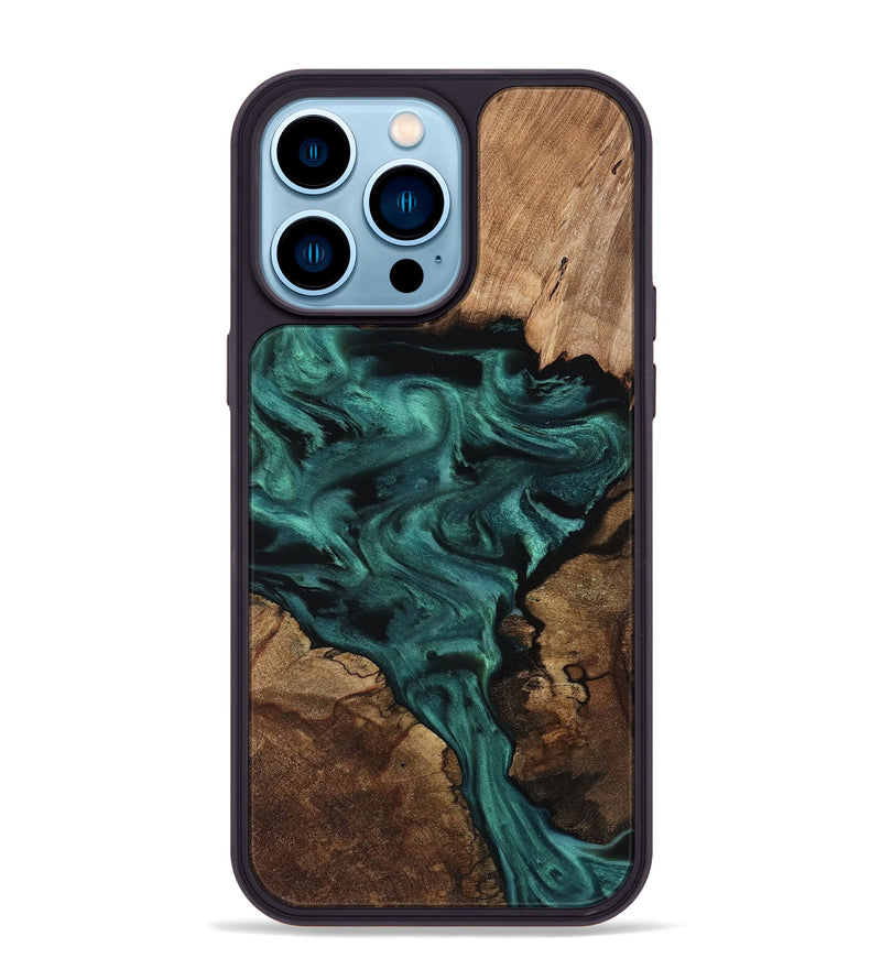 iPhone 14 Pro Max Wood Phone Case - Ima (Ancient Olive, 809158)
