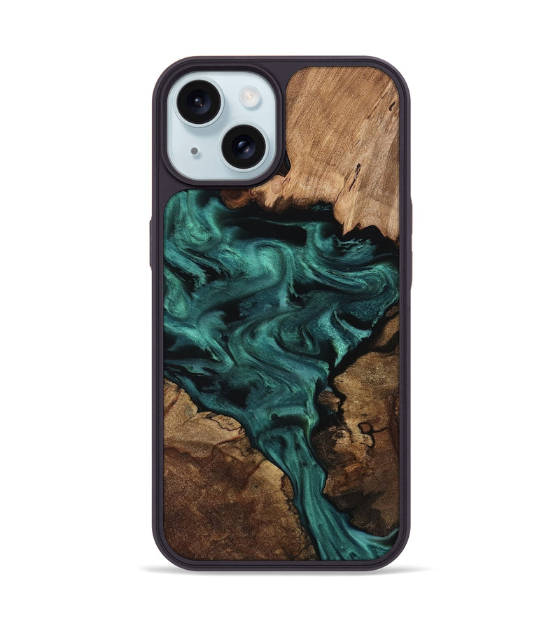 iPhone 15 Wood Phone Case - Ima (Ancient Olive, 809158)