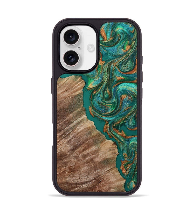iPhone 17 Wood Phone Case - Katie (Green, 809159)