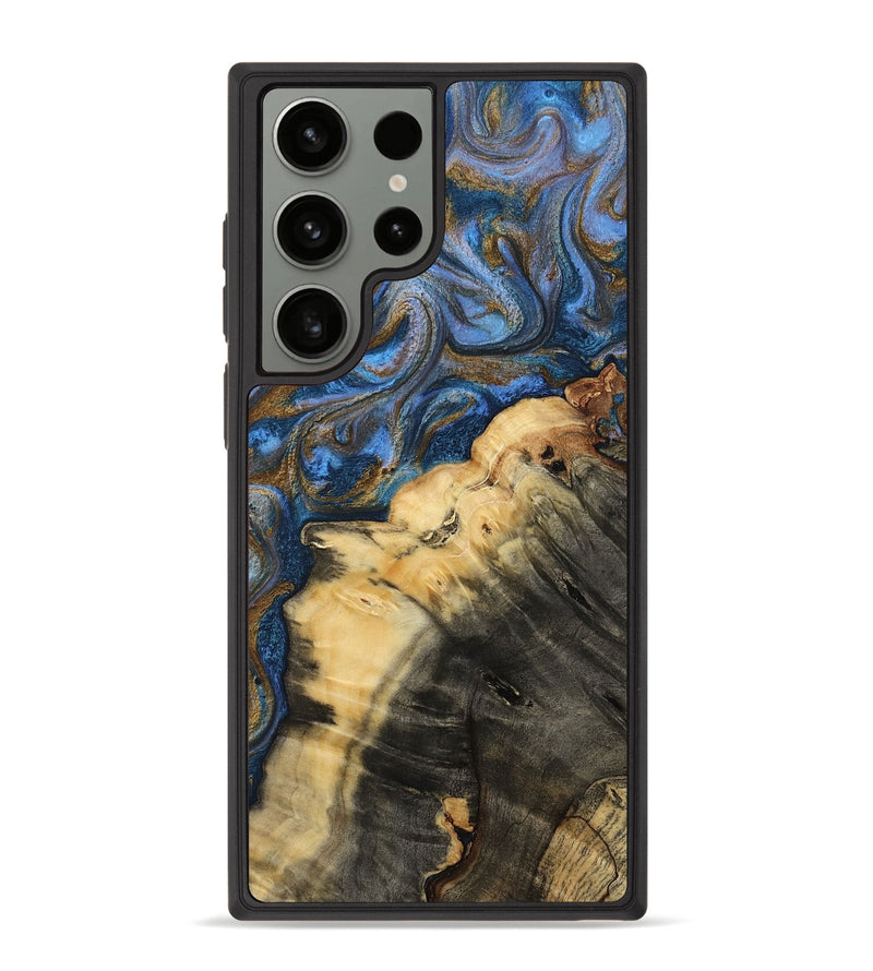 Galaxy S23 Ultra Wood Phone Case - Ashlynn (Teal & Gold, 809215)