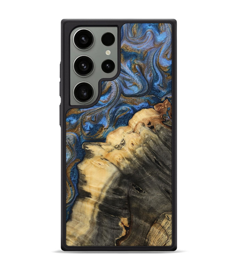 Galaxy S24 Ultra Wood Phone Case - Ashlynn (Teal & Gold, 809215)