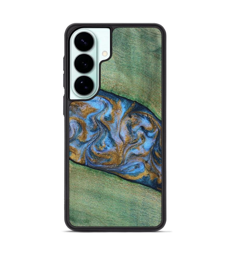 Galaxy S26 Plus Wood Phone Case - Carson (Teal & Gold, 809216)