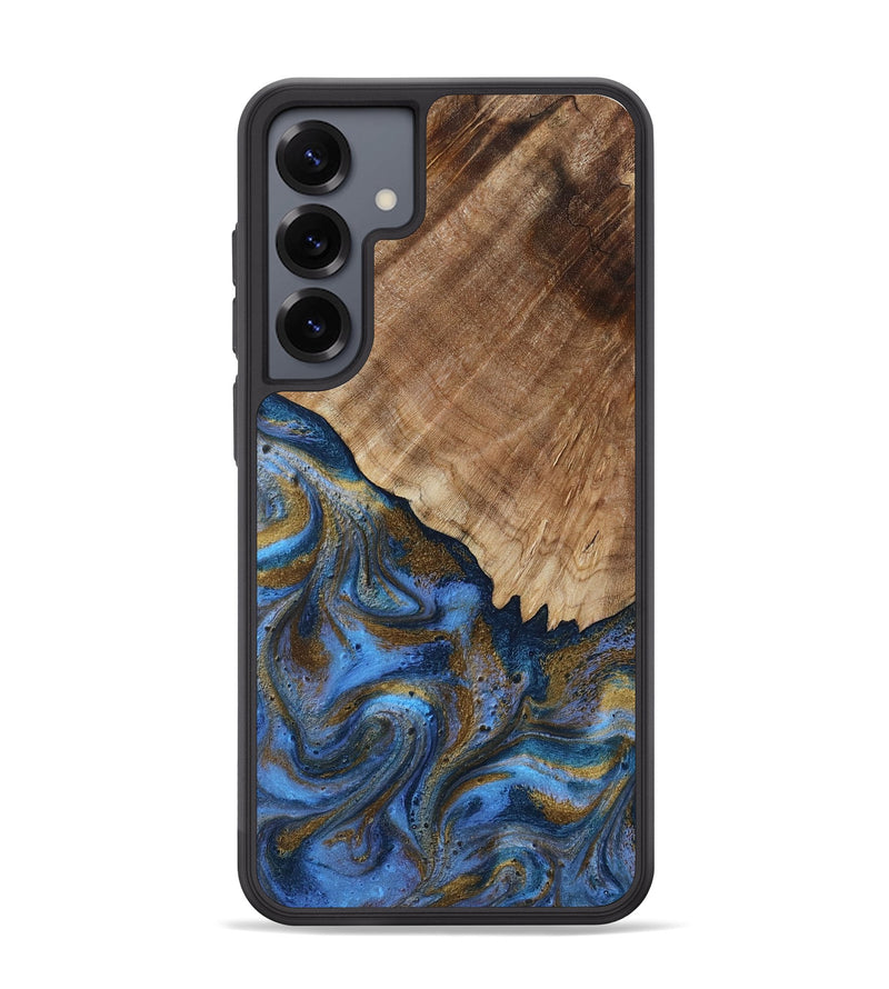 Galaxy S25 Plus Wood Phone Case - Tiana (Teal & Gold, 809217)