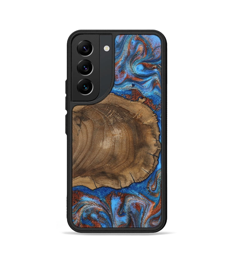 Galaxy S22 Wood Phone Case - Andre (Teal & Gold, 809218)