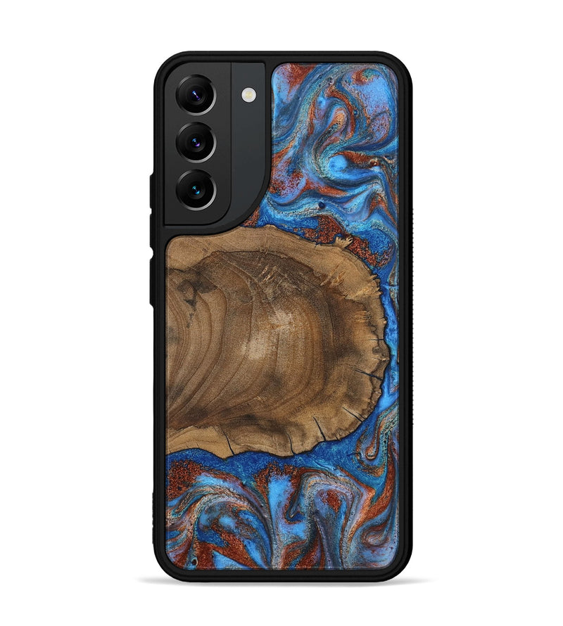 Galaxy S22 Plus Wood Phone Case - Andre (Teal & Gold, 809218)