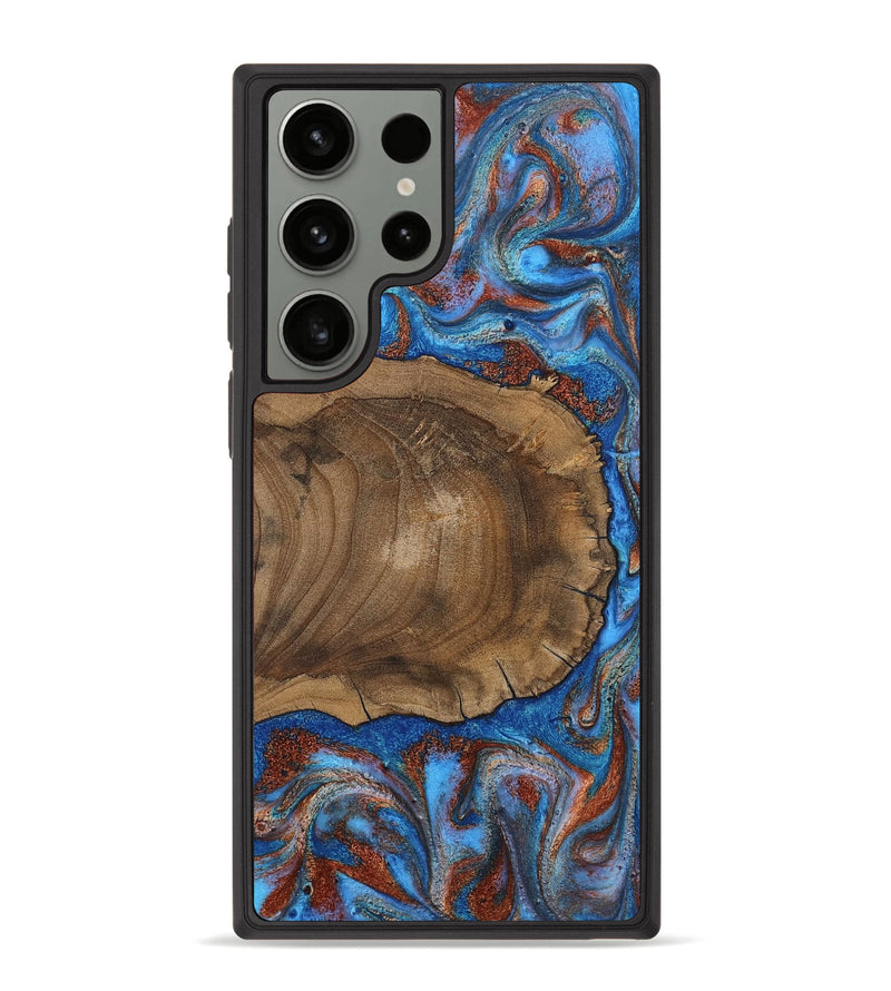 Galaxy S23 Ultra Wood Phone Case - Andre (Teal & Gold, 809218)