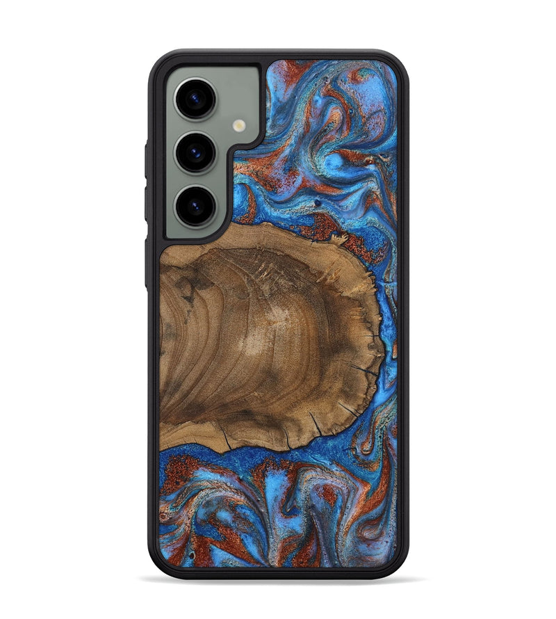 Galaxy S24 Plus Wood Phone Case - Andre (Teal & Gold, 809218)