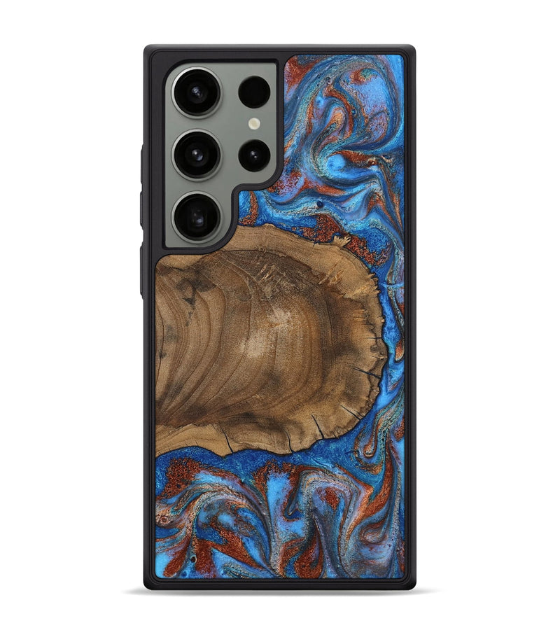 Galaxy S24 Ultra Wood Phone Case - Andre (Teal & Gold, 809218)