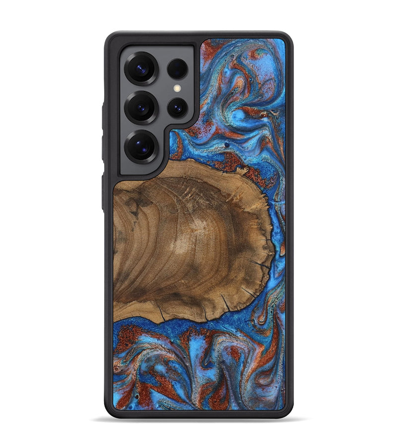 Galaxy S25 Ultra Wood Phone Case - Andre (Teal & Gold, 809218)