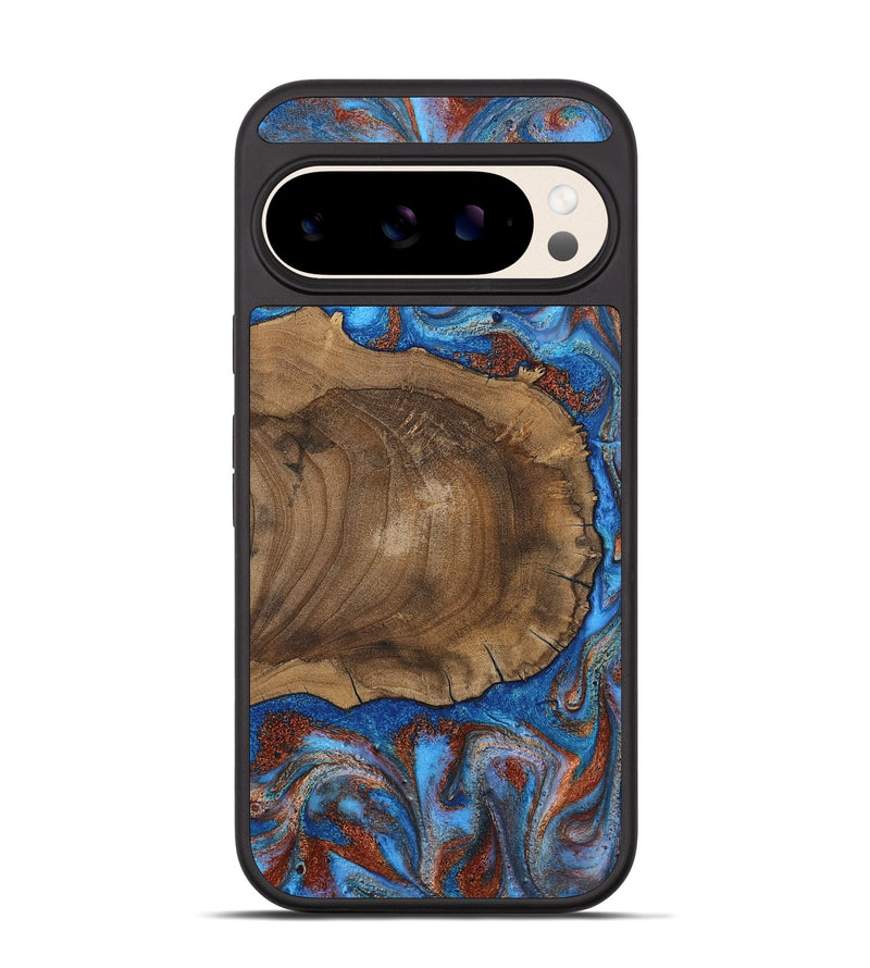 Pixel 10 Wood Phone Case - Andre (Teal & Gold, 809218)