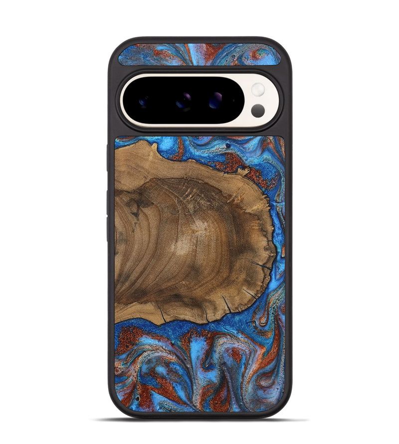 Pixel 9 Pro Wood Phone Case - Andre (Teal & Gold, 809218)