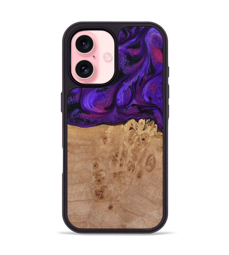iPhone 16 Wood Phone Case - Garnett (Purple, 809220)