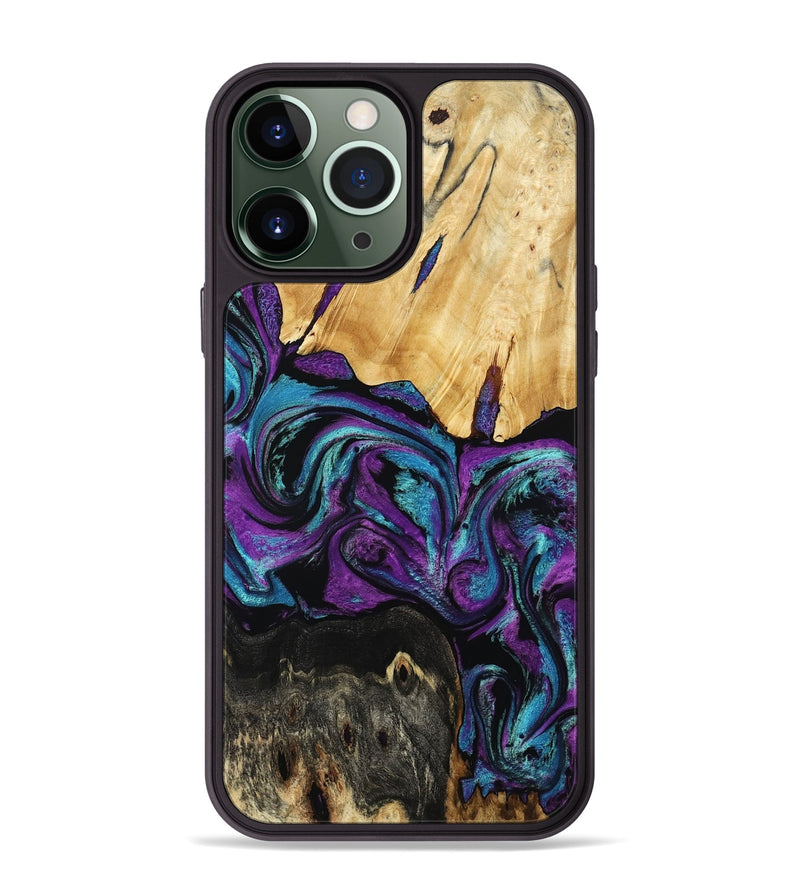 iPhone 13 Pro Max Wood Phone Case - Elinor (Purple, 809221)