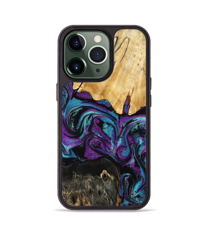 iPhone 13 Pro Wood Phone Case - Elinor (Purple, 809221)