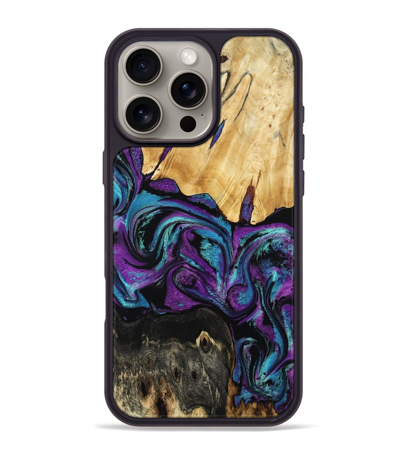 iPhone 16 Pro Max Wood Phone Case - Elinor (Purple, 809221)