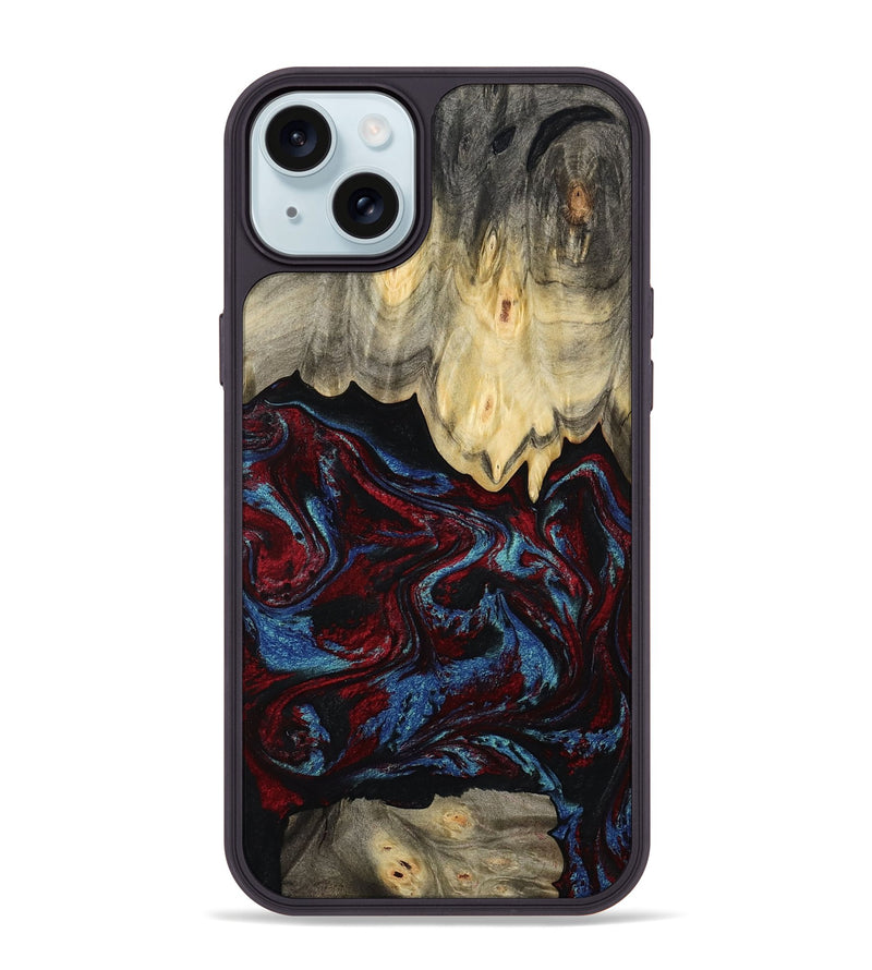 iPhone 15 Plus Wood Phone Case - Adonis (Red, 809223)
