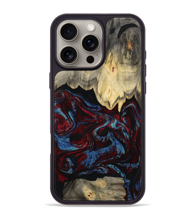 iPhone 16 Pro Max Wood Phone Case - Adonis (Red, 809223)