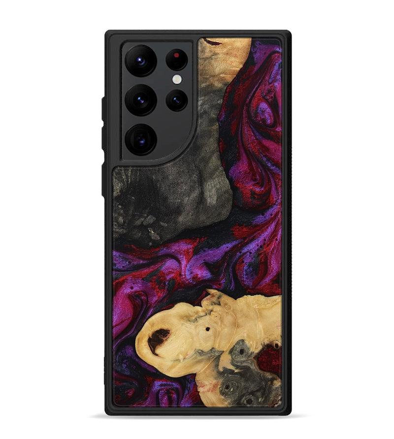 Galaxy S22 Ultra Wood Phone Case - Aleena (Red, 809224)