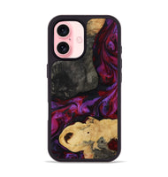 iPhone 16 Wood Phone Case - Aleena (Red, 809224)