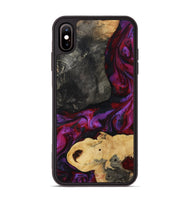 iPhone Xs Max Wood Phone Case - Aleena (Red, 809224)