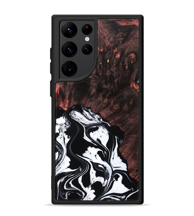 Galaxy S22 Ultra Wood Phone Case - Marisol (Black & White, 809225)