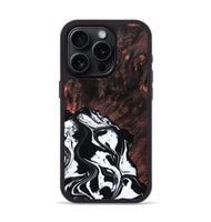 iPhone 15 Pro Wood Phone Case - Marisol (Black & White, 809225)