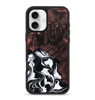 iPhone 16 Plus Wood Phone Case - Marisol (Black & White, 809225)