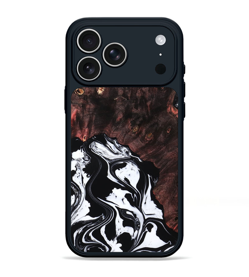 iPhone 17 Pro Max Wood Phone Case - Marisol (Black & White, 809225)