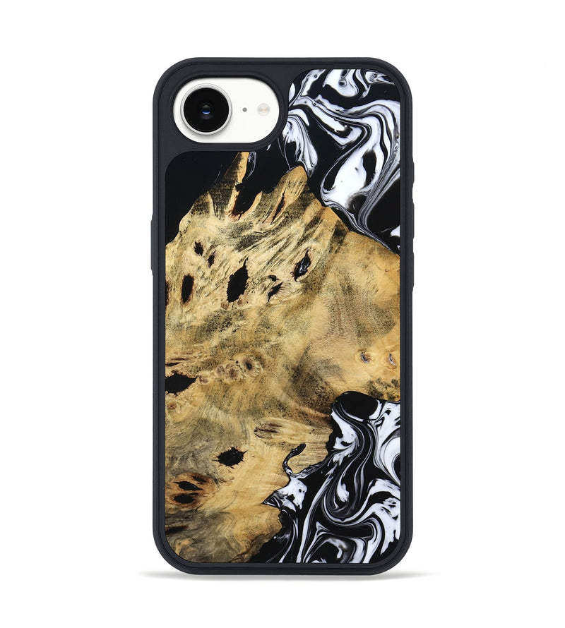 iPhone 16e Wood Phone Case - Kacey (Black & White, 809227)
