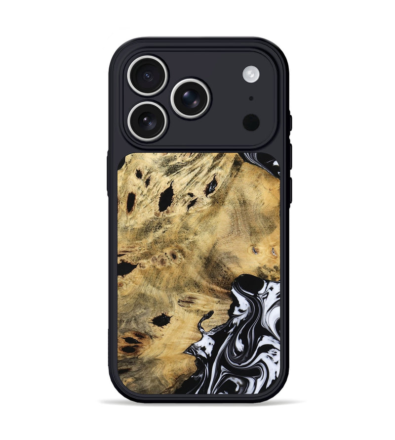 iPhone 17 Pro Wood Phone Case - Kacey (Black & White, 809227)