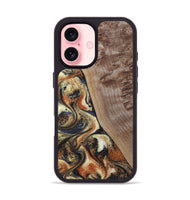 iPhone 16 Wood Phone Case - Lyla (Black & White, 809228)