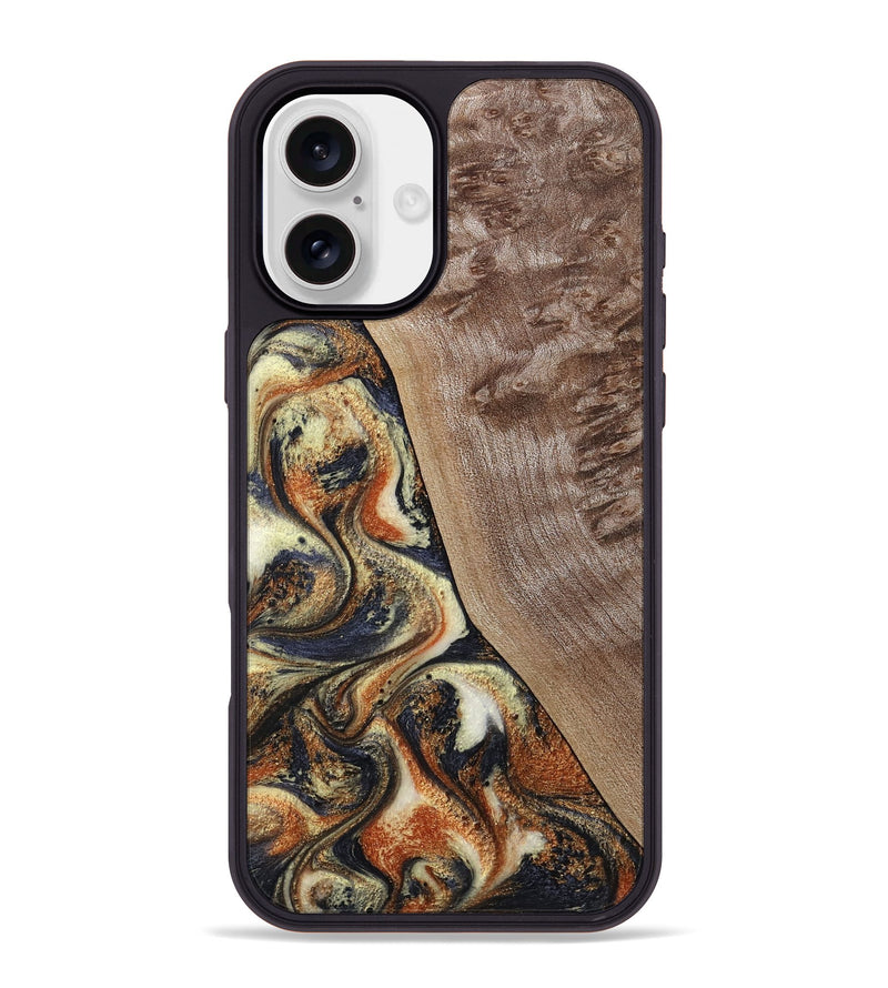 iPhone 16 Plus Wood Phone Case - Lyla (Black & White, 809228)