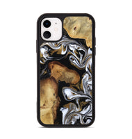iPhone 11 Wood Phone Case - Maisie (Black & White, 809230)