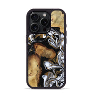 iPhone 15 Pro Wood Phone Case - Maisie (Black & White, 809230)