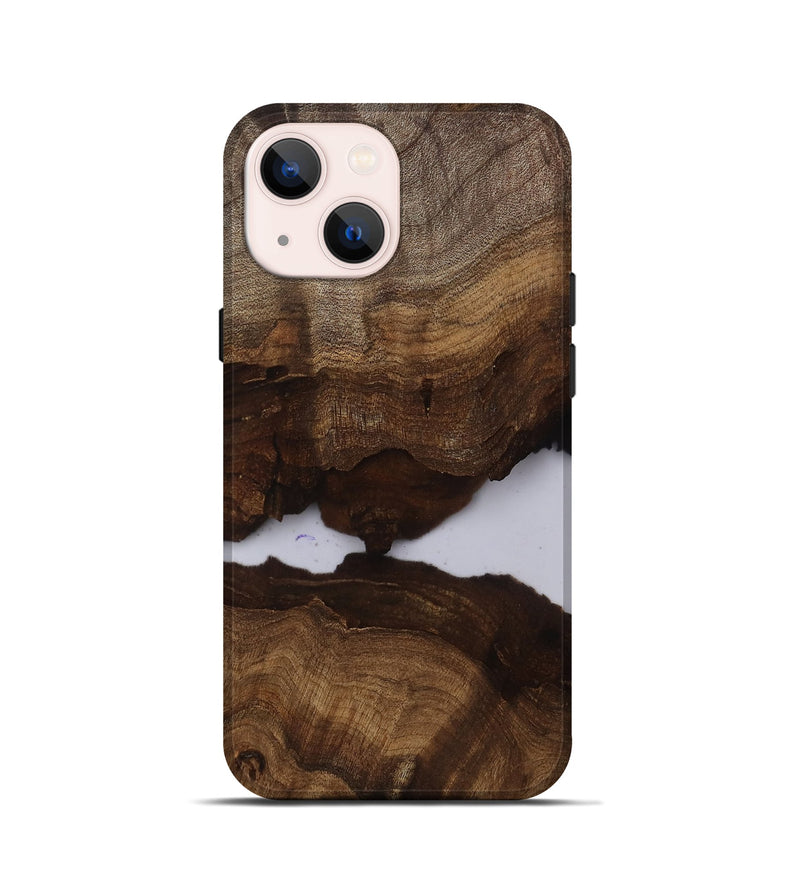 iPhone 13 mini Wood Live Edge Phone Case - Zoie (Clear, 809250)