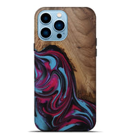 iPhone 14 Pro Max Wood Live Edge Phone Case - Raymon (Red, 809253)