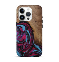 iPhone 15 Pro Wood Live Edge Phone Case - Raymon (Red, 809253)