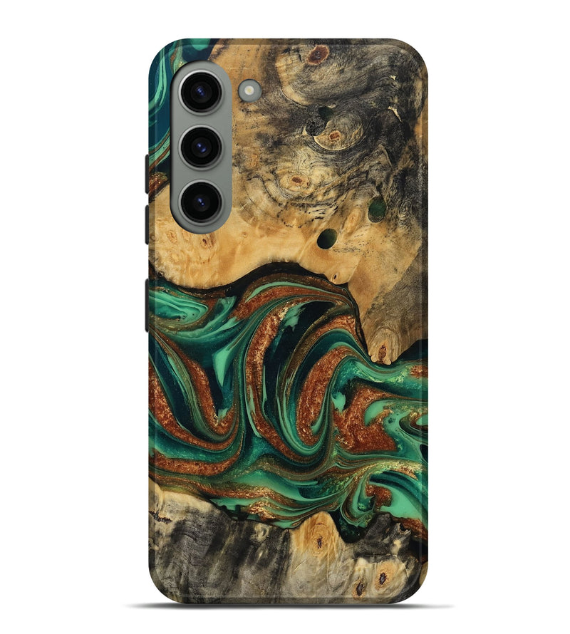 Galaxy S23 Plus Wood Live Edge Phone Case - Judi (Green, 809255)