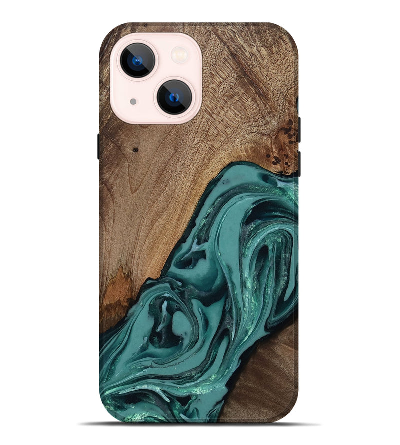 iPhone 14 Plus Wood Live Edge Phone Case - Asa (Green, 809262)