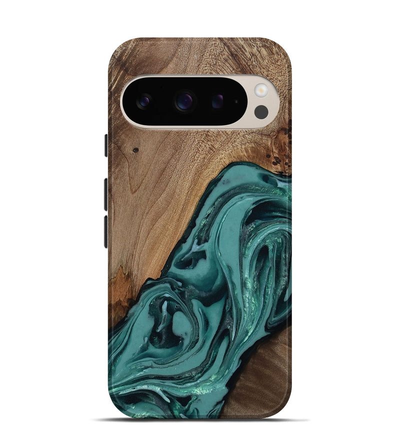 Pixel 9 Pro Wood Live Edge Phone Case - Asa (Green, 809262)