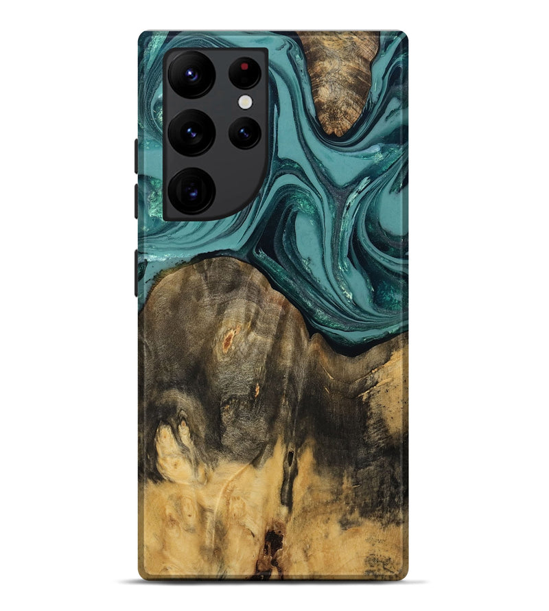 Galaxy S22 Ultra Wood Live Edge Phone Case - Coleson (Green, 809263)